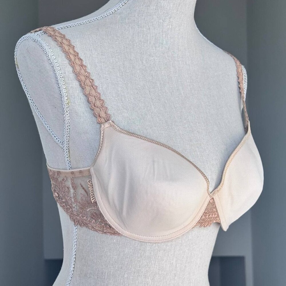 CHANTELLE Elegant Sexy Soft Cups Underwire Bra in Nude– Size 32D - Picture 4 of 9